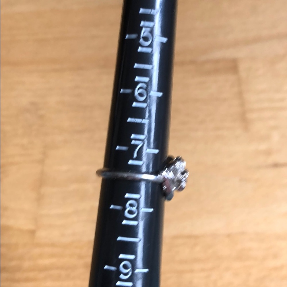 Adjustable Size Silver Flower Accent Ring - image 4